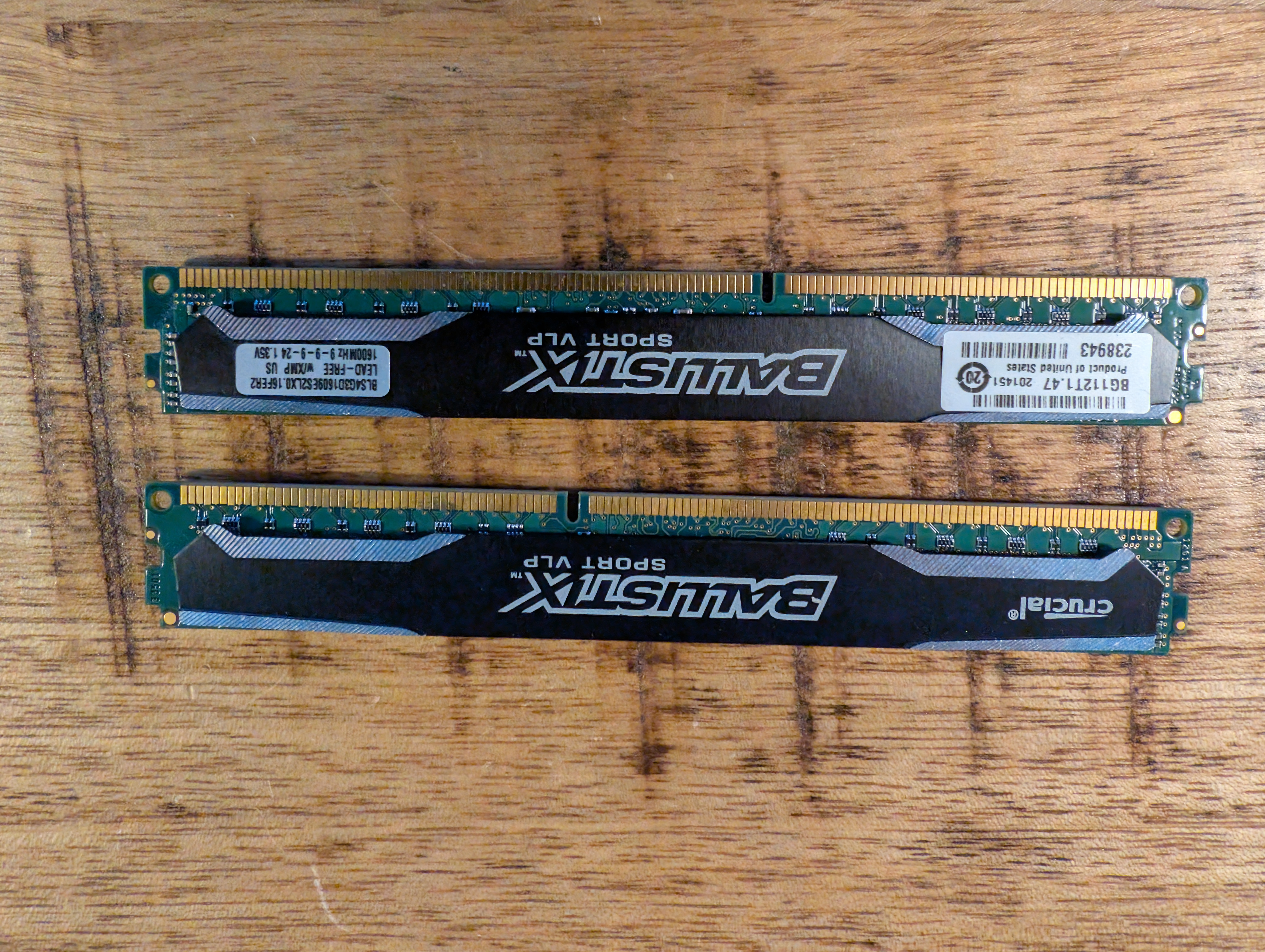 Crucial Ballistix Sport VLP 8GB DDR3 1600Mhz DIMM Set (1) Crucial Ballistix 8GB Set DDR3 1600Mhz