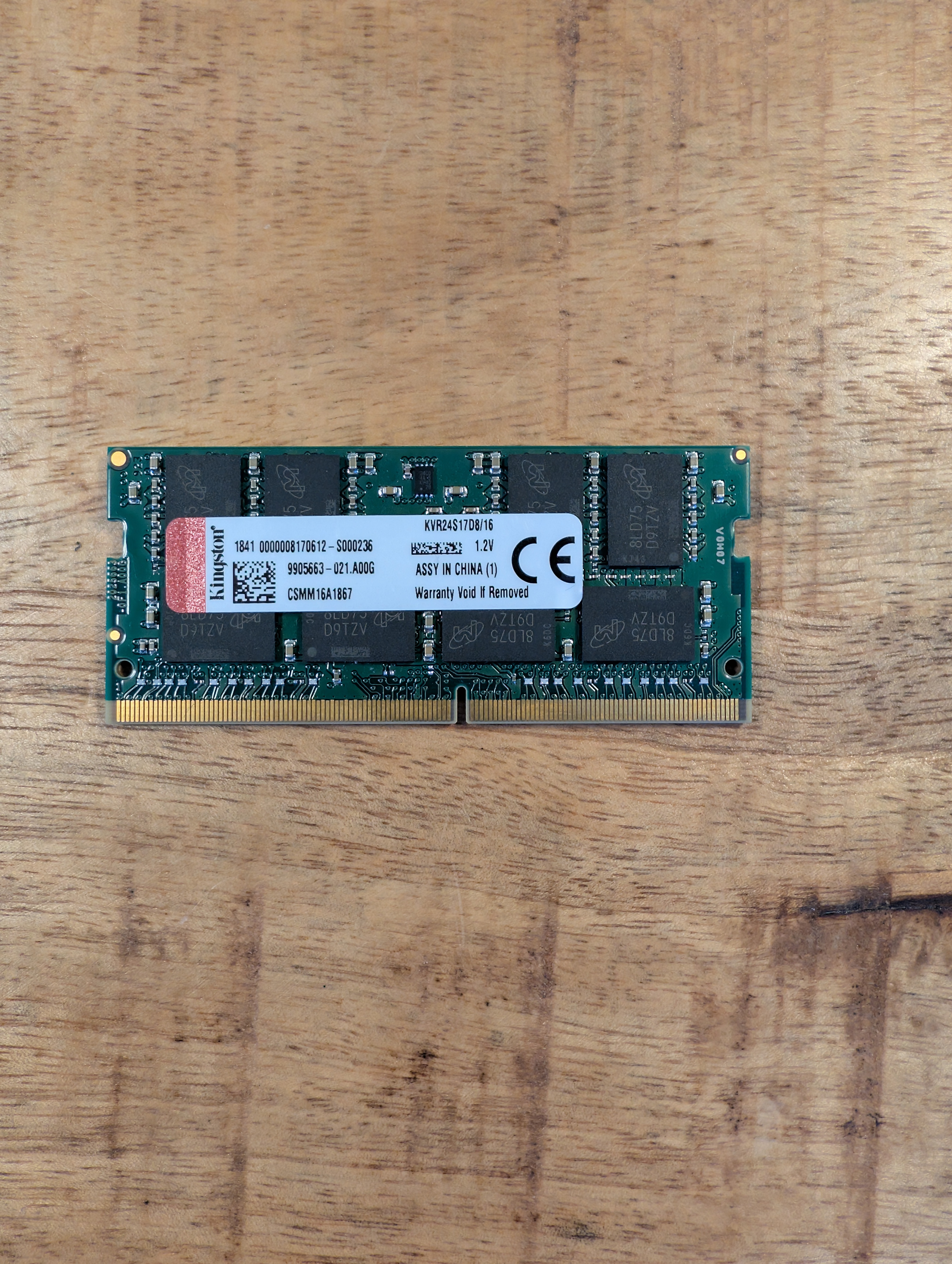 Kingston 16GB DDR4 2400Mhz