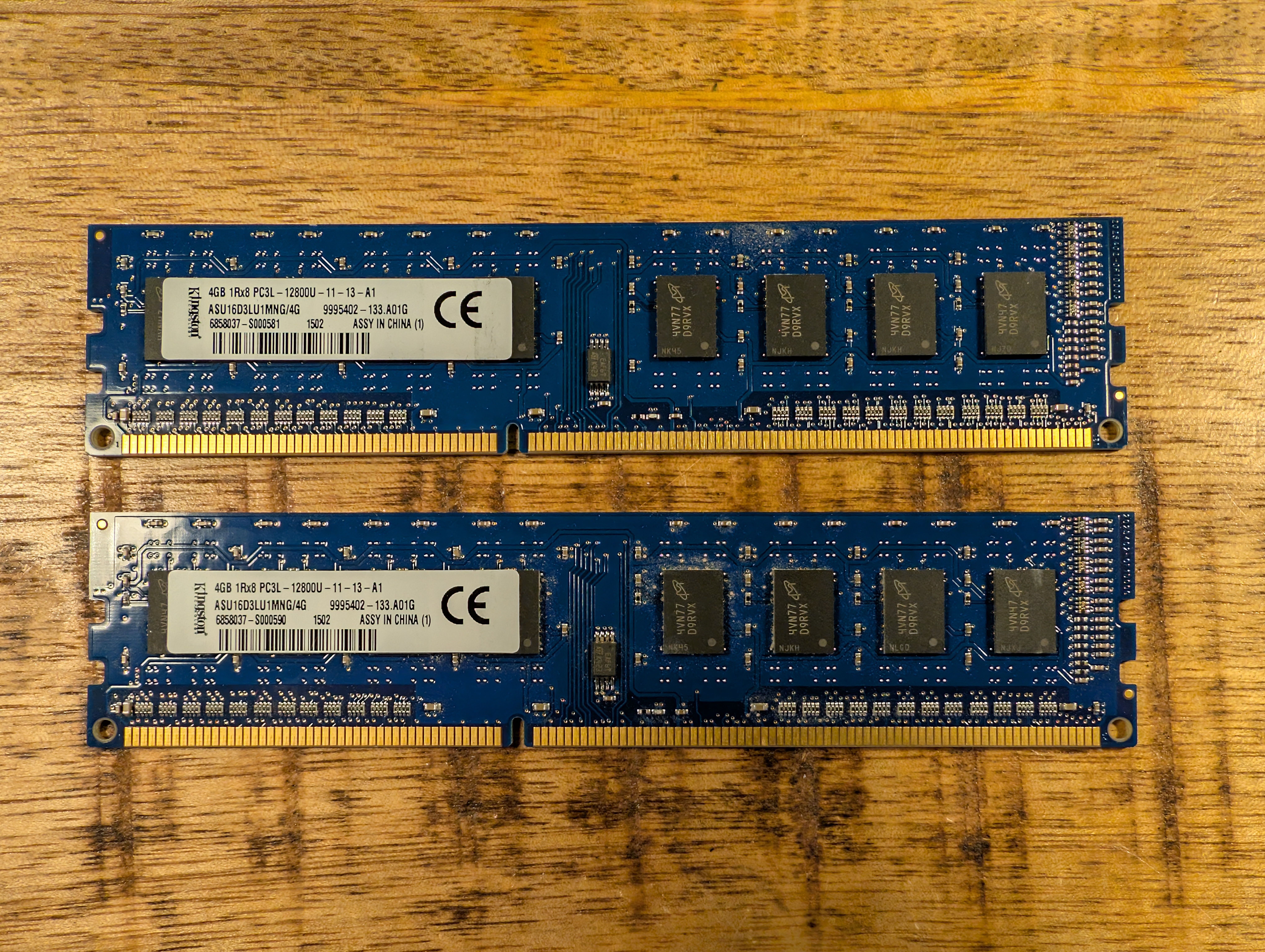 Kingston 8GB Set DDR3L 1600Mhz