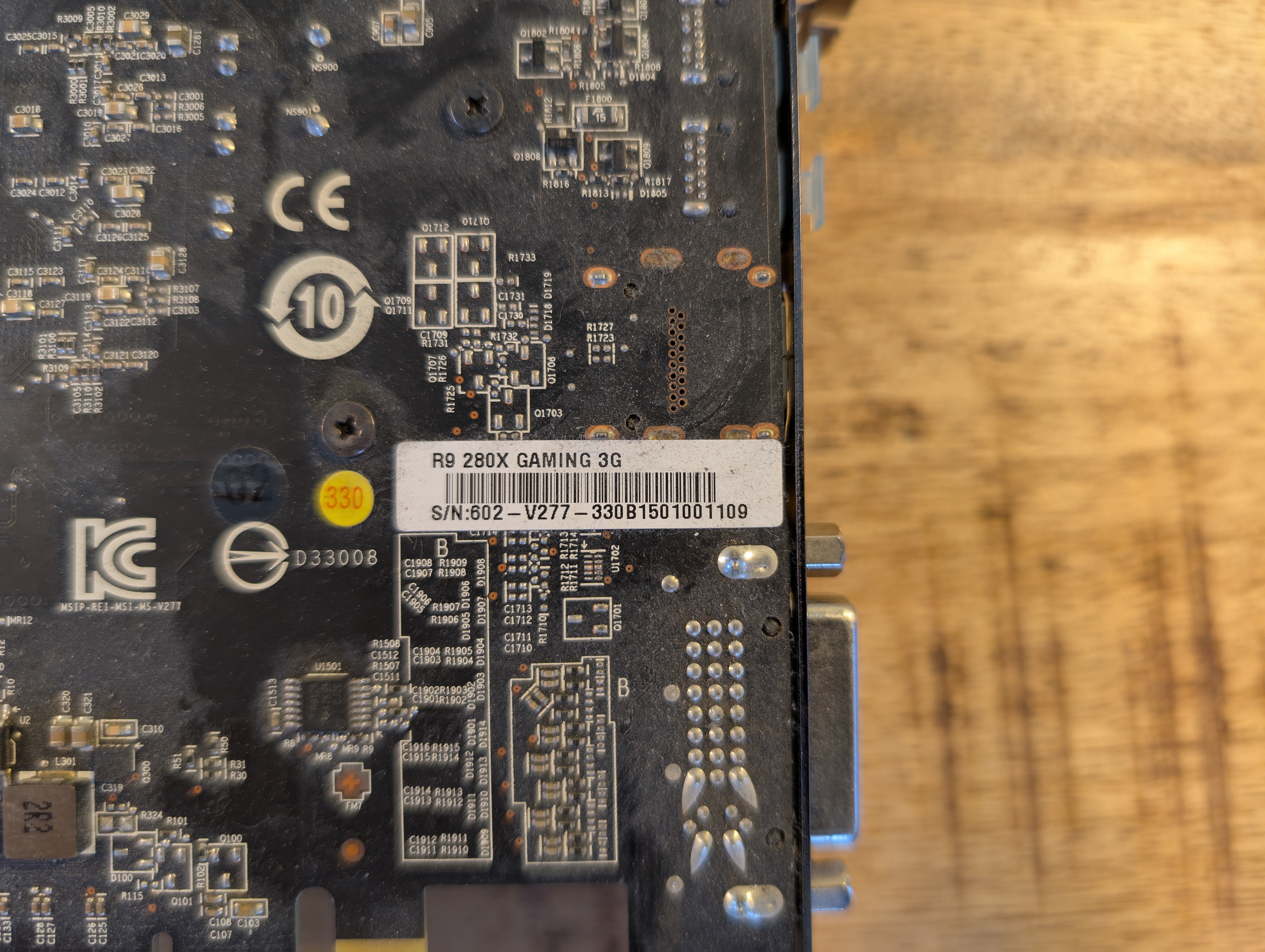 MSI Radeon R9 280X 3GB GDDR5