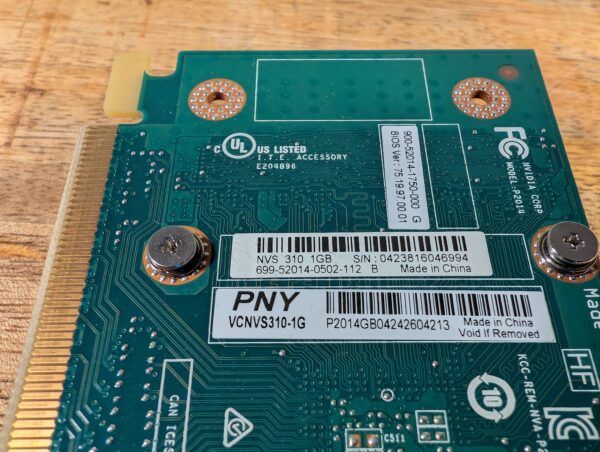 Nvidia NVS 310 1GB LP (3) PNY NVS 310 1GB GDDR3