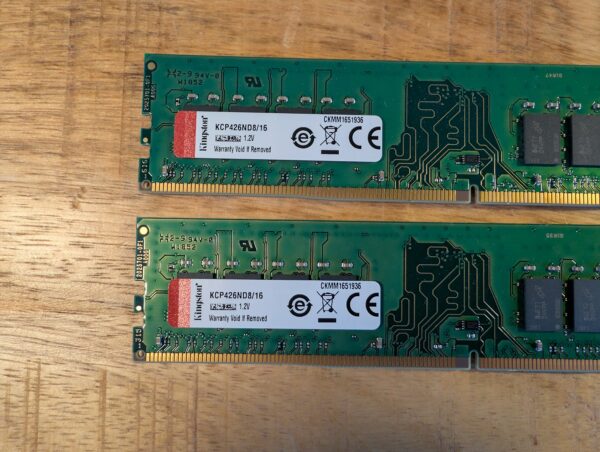 Kingston 32GB Set DDR4 2666Mhz DIMM (5) Kingston 32GB Set DDR4 2666Mhz