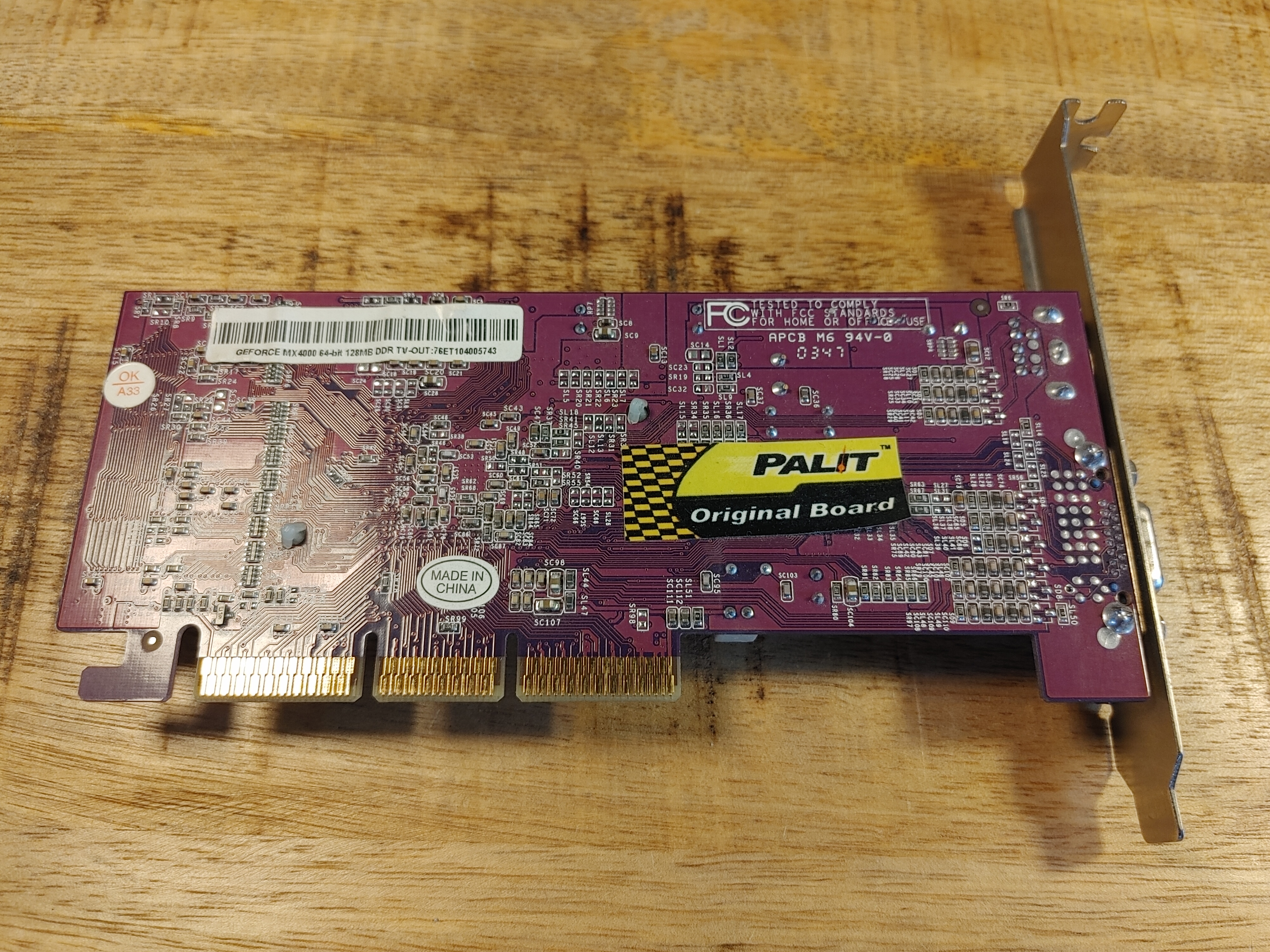 Palit GeForce MX4000 128MB DDR AGP